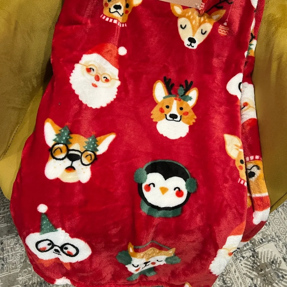 Red christmas Animal blanket